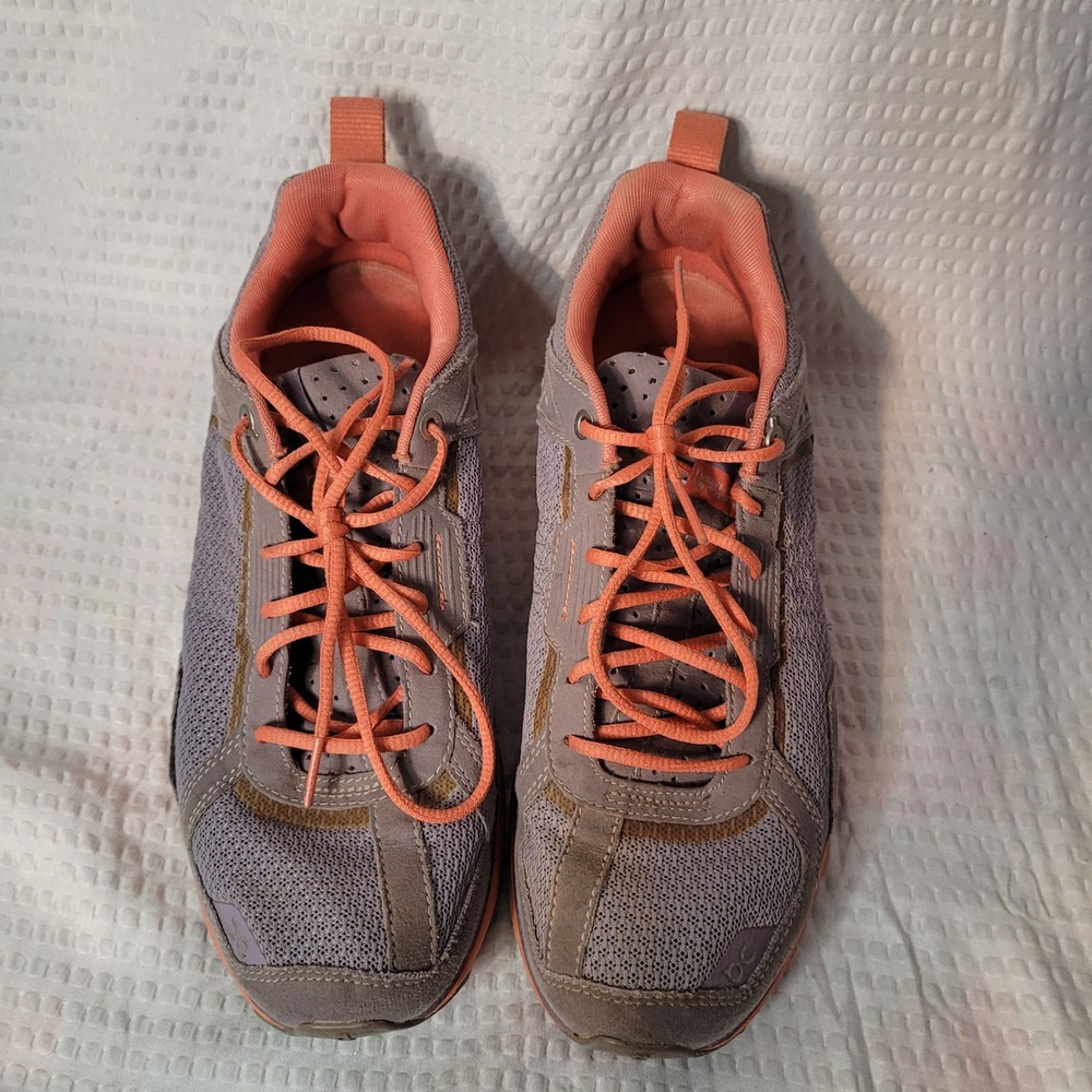 On Running Cloudrunner Womens 8.5‎ Grey Coral Mesh Athletic Sneakers Shoes